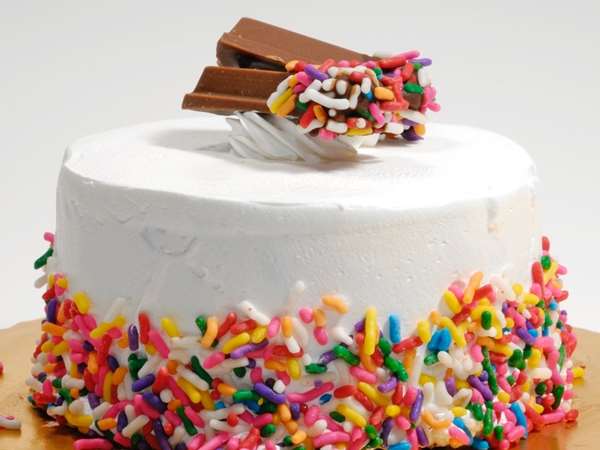 top of ice cream cake